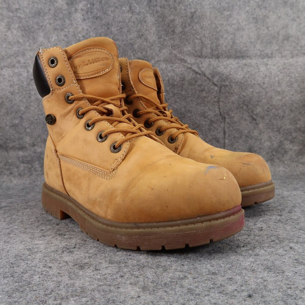 Lugz Shoes Mens 7.5 Boots Combat Boulder Hi Work Utility Lace Up Outdoor Brown